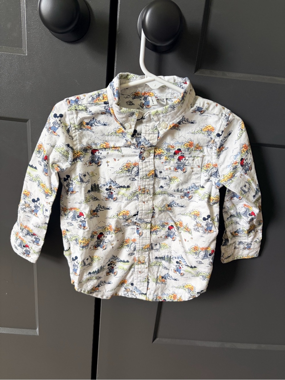 Disney x Janie & Jack - Camping Mickey Button-Up Shirt